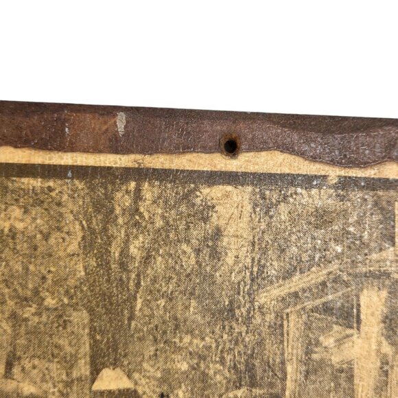 Antique COCA-COLA AT‎ ALL Fountains Model T Car Poster Wood Wall Hang 14"x 10.5" - Picture 6 of 11